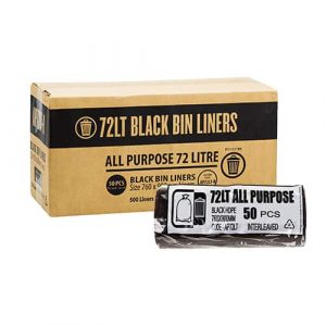 72L Black Garbage Bags AP - Roll