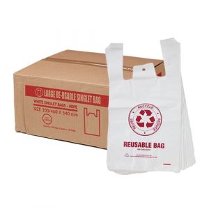 Large Reusable Singlet Bags 37um