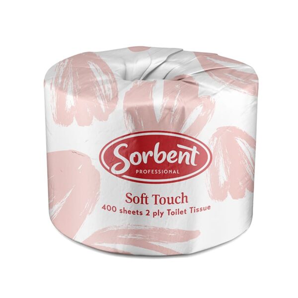 Sorbent Professional 25003 Soft Touch Toilet Tissue Roll 2ply 400 Sheets